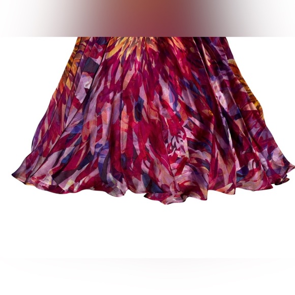 Vintage Alberto Makali 100 Silk Whimsical Fairy Y2K Beaded Jeweled Dress Size 12 - Picture 5 of 11